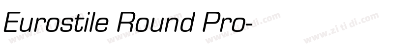 Eurostile Round Pro字体转换